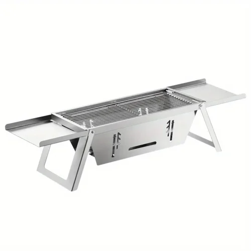 1727234322489-2d4e7383796649939e34dcc8a0cfdb56-goods.webp 1pc Stainless Steel Portable BBQ Grill