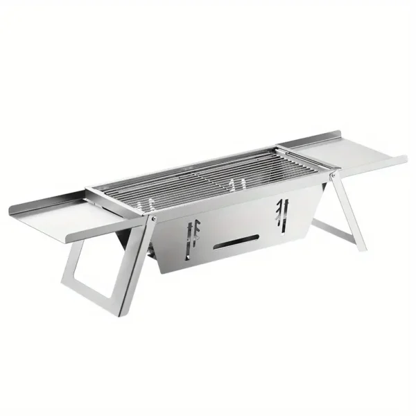 1727234322489-2d4e7383796649939e34dcc8a0cfdb56-goods.webp 1pc Stainless Steel Portable BBQ Grill